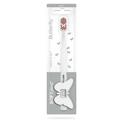 SOFTDENT Butterfly Zubná kefka Soft 1 kus