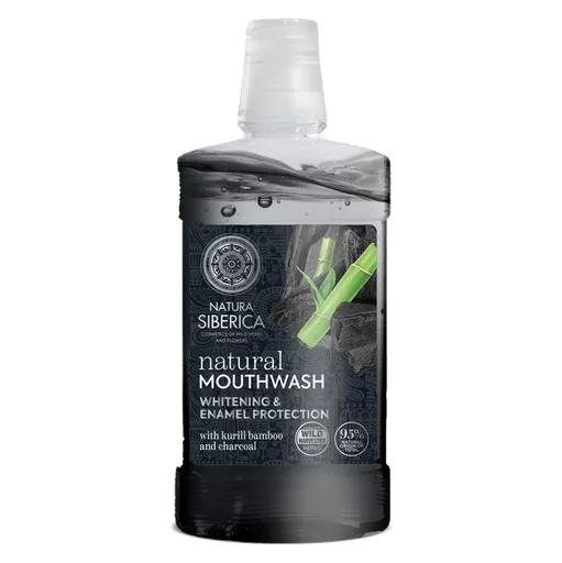 NATURA SIBERICA Prírodná ústna voda s Bambusovým uhlím 520 ml