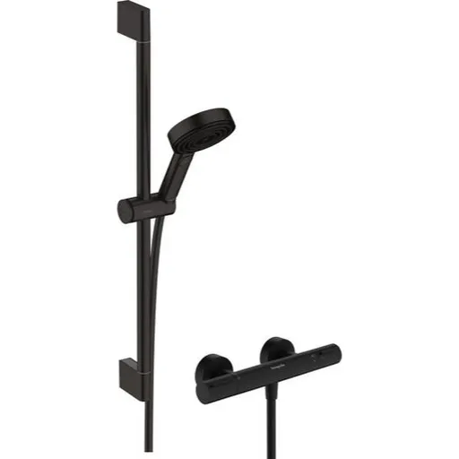 Sprchová batéria Hansgrohe Pulsify Select S so sprchovacím setom 150 mm čierna matná 24272670