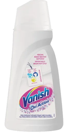 VANISH OXI ACTION WHITE - Tekutý prostriedok na bielenie a odstránenie škvŕn (1 L)