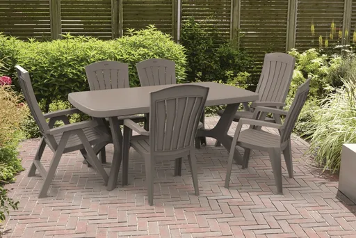 Elvisia Záhradný set FRANCISCO 6 + 1 | cappuccino