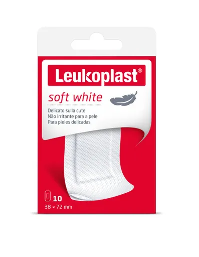 LEUKOPLAST Soft White náplasť na rany 38 x 72mm, 10ks