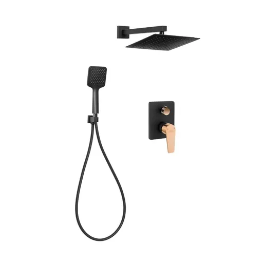 INVENA - Podomietkový set MIDNIGHT, čierna / ružové zlato TREND BS-35-014-V