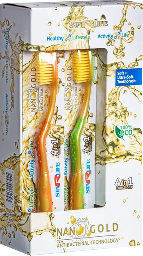 Zubné kefky - NANO GOLD, SET 12