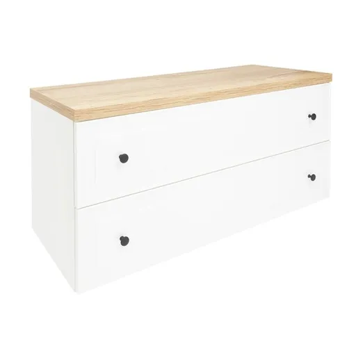 Kúpeľňová skrinka s krycou doskou Naturel Forli 120x53x46 cm biela lesk FORLI120BIDBEZ