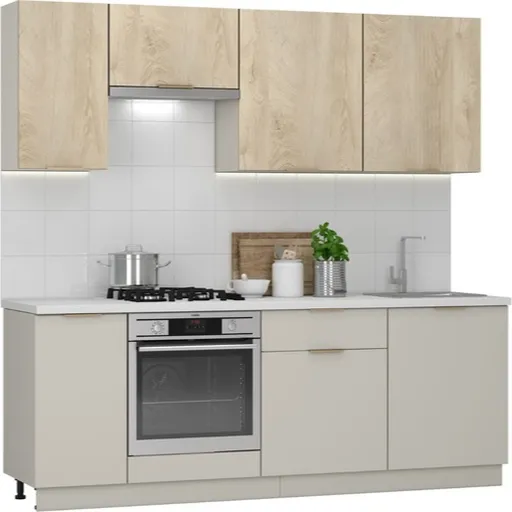 Kuchynská linka Naturel Lexi 2,2 m KSETLEXI