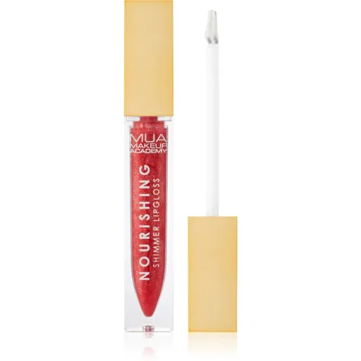 MUA Makeup Academy Virtual Glow vyživujúci lesk na pery pre trblietavý lesk odtieň Metaversal Coral 6.5 ml