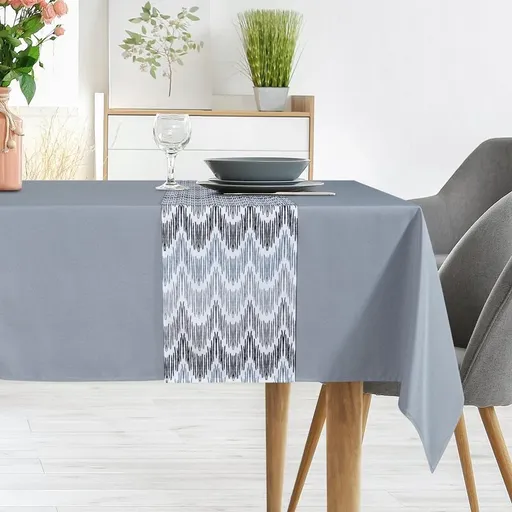 ArtFir Sada obrusov ANITA 2 | sivá/biela 140 x 220 cm a 33 x 220 cm