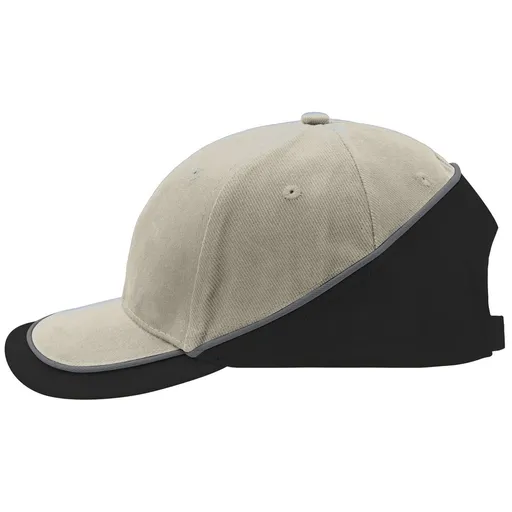 Myrtle Beach (Daiber) Dvojfarebná šiltovka MB6506 - Béžová / čierna / tmavošedá | uni