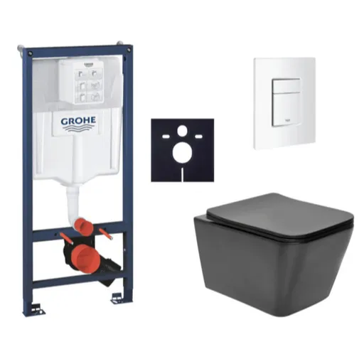 Závesný wc set do ľahkých stien / predstenová montáž SAT Infinitio SIKOGRSIN12BSCSH0