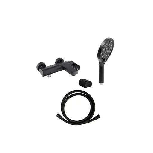 Vaňová batéria SAT B-Way so sprchovacím setom 150 mm čierna SATBSBW222SET