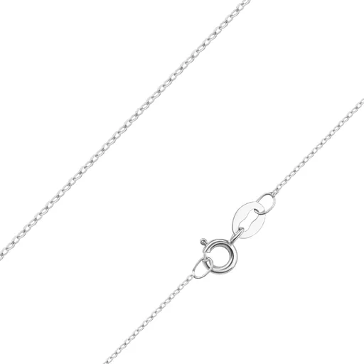 Retiazka v bielom zlate 375 - sploštené oválne očká, 420 mm