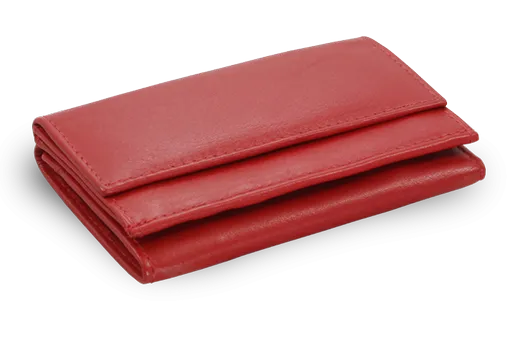 Červená dámska kožená mini peňaženka 511-4392A-31