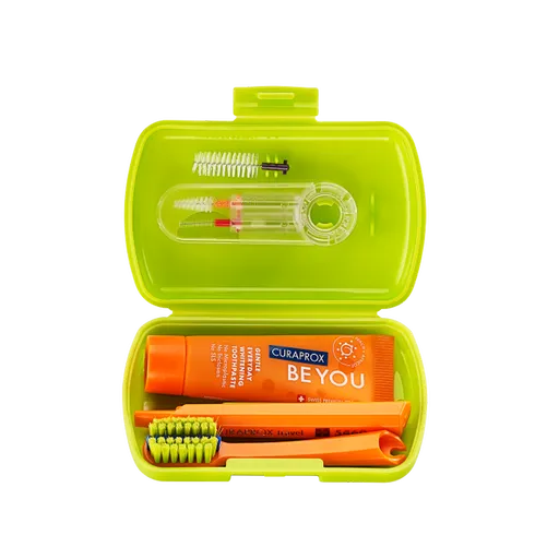 CURAPROX Travel set ORTHO zelený 1 kus