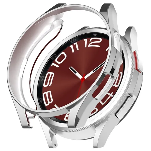 TPU HALF COVER Obal pre Samsung Galaxy Watch6 Classic 43mm strieborný