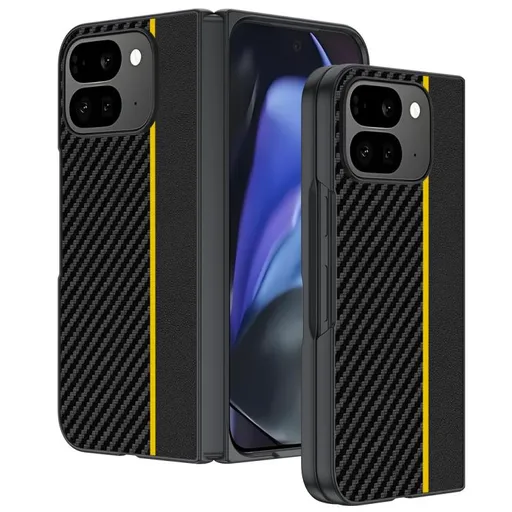 CARBON Ochranný obal pre Google Pixel 10 Pro Fold BLACK-YELLOW