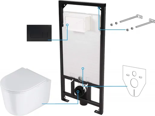 DEANTE - Jasmin 200 WC set, podomietkový, 6v1 CDJN6ZPW