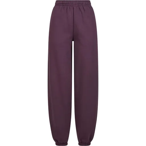 Build Your Brand Hebké dámske tepláky Fluffy - Slivková | 3XL