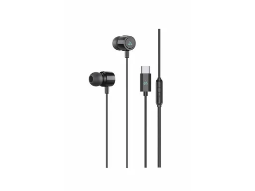 Slúchadlá iPEAX 90010135 USB-C Black