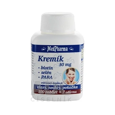 MedPharma KREMÍK 30mg+Biotín+Selén+PABA 107tbl