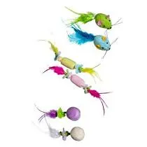 Hračka mačka Kitty Kidz s perím plyšová rôzne typy KAR