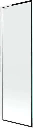 MEXEN/S - Next L vaňová zástena FIX 60 x 150, čierna vzor, biela 895-060-000-03-70-20