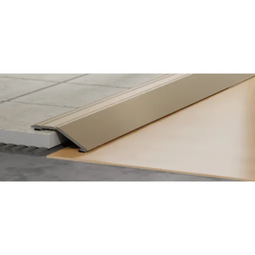 Lišta prechodová "zkosená" Havos bronz, hliník elox, dĺžka 270 cm, výška hrany 14 mm, LPZ4ALEBR270