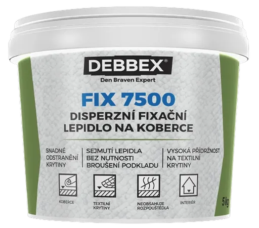 DEN BRAVEN FIX 7500 - Disperzné fixačné lepidlo na koberce biela 14 kg