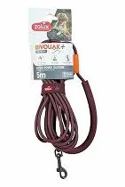 Vodítko pre psov BIVOUAK okrúhle, silikónové 6mm/5m červené Zolux