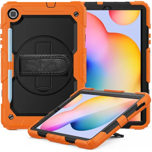SOLID 360 Odolný obal pre Samsung Galaxy Tab S6 Lite 2024 / S6 Lite 2022 / S6 Lite oranžový