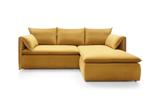 ArtPS Rohová sedacia súprava GOLD | žltá Riviera 41 Prevedenie: pravé