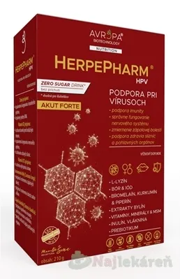 Avropa HerpePharm HPV prášok bez príchute 210 g