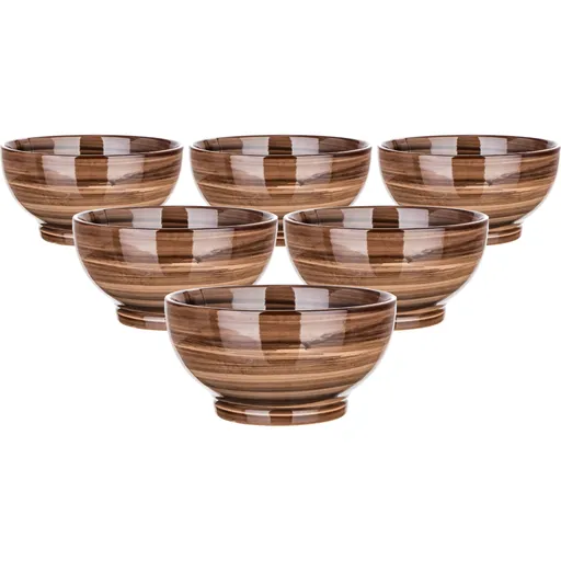 Banquet Súprava 6 misiek Palas 14,3 cm, hnedá