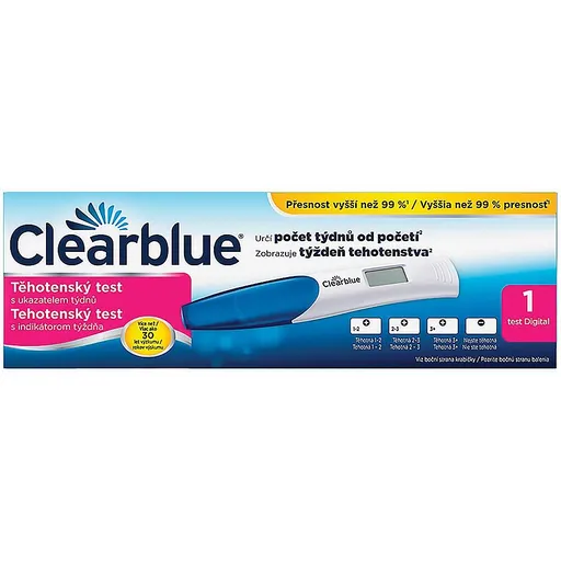 CLEARBLUE Tehotenský test s digitálnym indikátorom počatia 1 ks