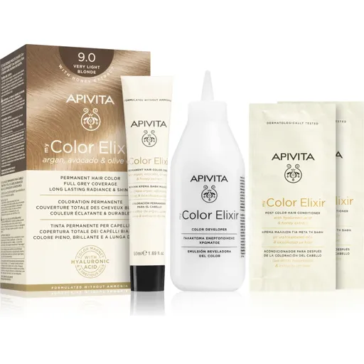 Apivita My Color Elixir farba na vlasy bez amoniaku odtieň 9.0 Very Light Blonde 1 ks