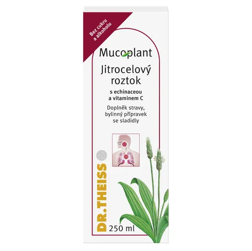 MUCOPLANT Skorocelový sirup s echinaceou a vitamínom C 250 ml