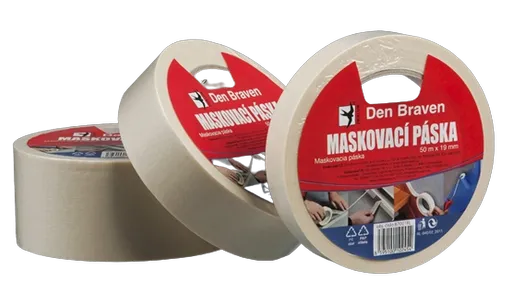 DEN BRAVEN - Maskovacia krepová páska +60 °C žltá 50mmx50