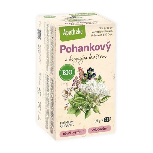 APOTHEKE Čaj pohánkový s bazovým kvetom BIO 20 sáčkov