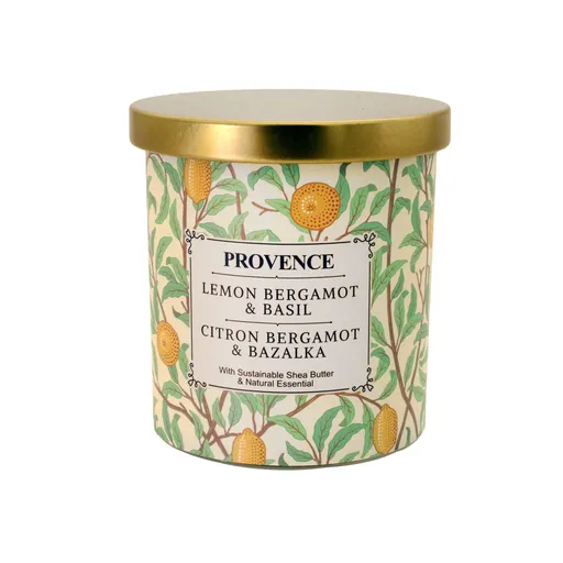 Vonná sviečka v skle PROVENCE 30 hodín bergamot, bazalka