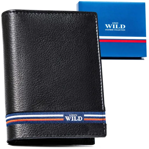 Pánska kožená peňaženka bez zapínania - Always Wild