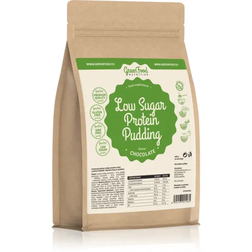 GreenFood Nutrition Low Sugar Protein Pudding zmes na prípravu pudingu s proteínom príchuť Chocolate 400 g