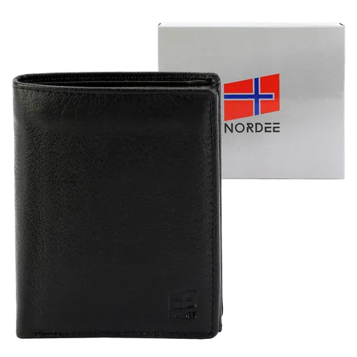 Pánska kožená peňaženka na výšku bez vonkajšieho zapínania Nordee