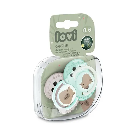 LOVI Cumlík silikónový dynamický Capichill chlapec 0-6m 2ks