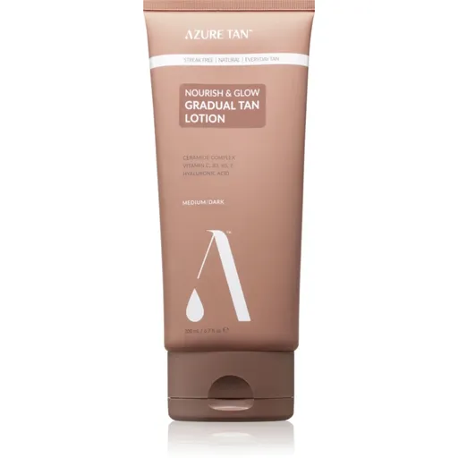 Azure Tan Nourish & Glow samoopaľovací krém na telo odtieň Medium/Dark 200 ml
