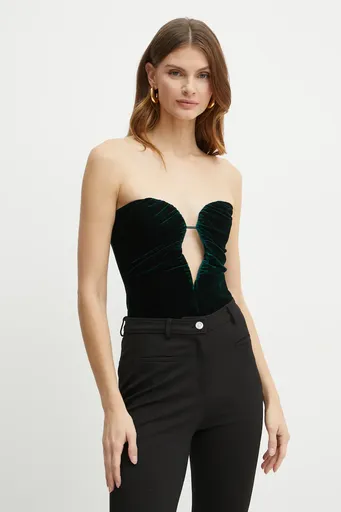 Zamatové body Bardot KAHLIA