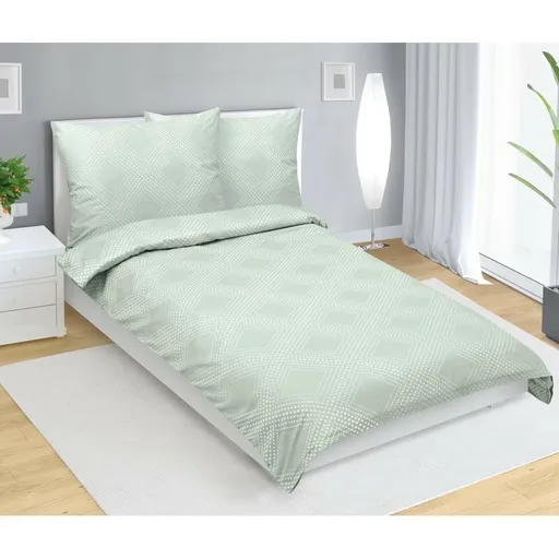 Bellatex Saténové povlečení Linie mentolová , 140x 220 cm, 70 x 90 cm, 140 x 220 cm, 70 x 90 cm