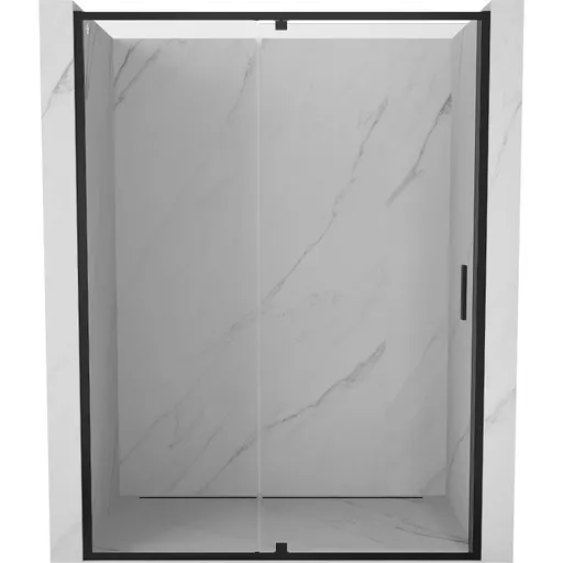 MEXEN - Exo sprchové dvere krídlové 145, transparent, čierna 819-145-000-70-00