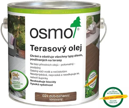 Osmo Terasový olej DUB BAHENNÝ 0,75 l 021 - dub bahenný