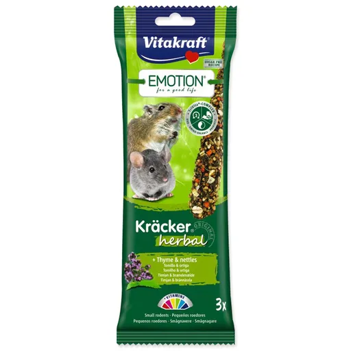 Vitakraft Tyčinky Emotion Kracker Herbal pro malé hlodavce 75 g