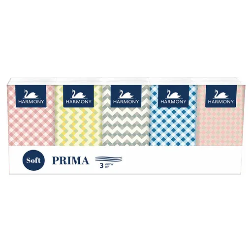 HARMONY Papierové vreckovky 3-vrstvové Prima 10 x 10 ks